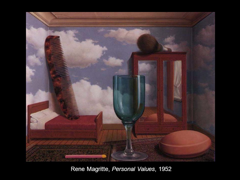 Rene Magritte, Personal Values, 1952