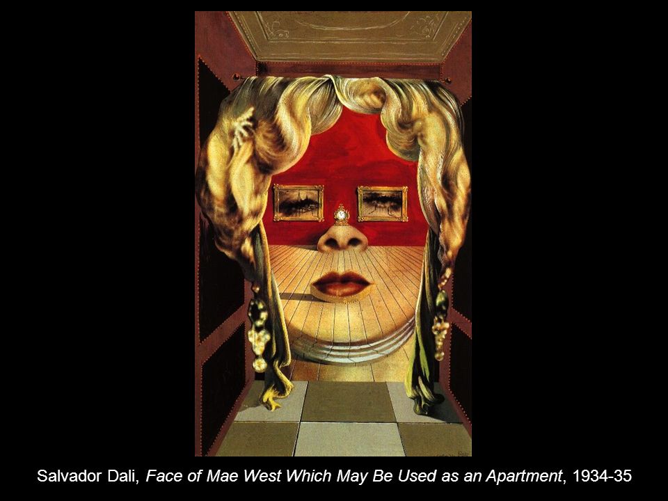 Salvador Dali, Face of Mae West Which May Be Used as an Apartment,