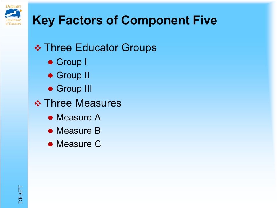 Component Five – Student Improvement Philosophy/Purpose DRAFT