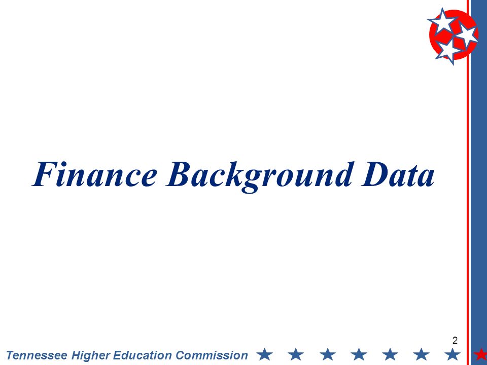 Tennessee Higher Education Commission Finance Background Data 2
