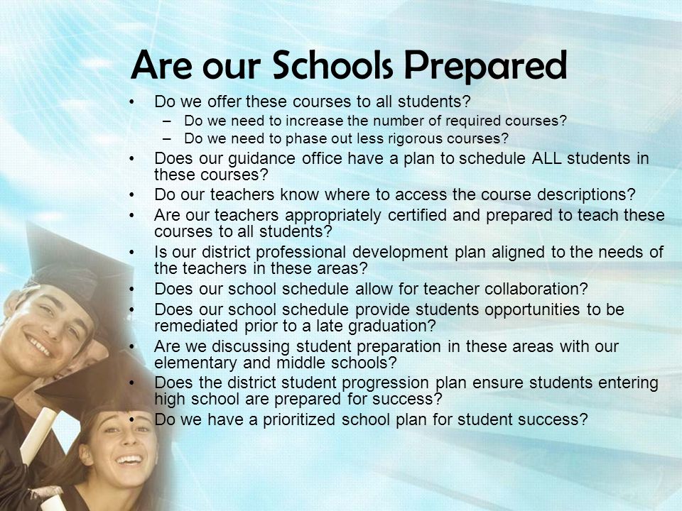 Are our Schools Prepared Do we offer these courses to all students.