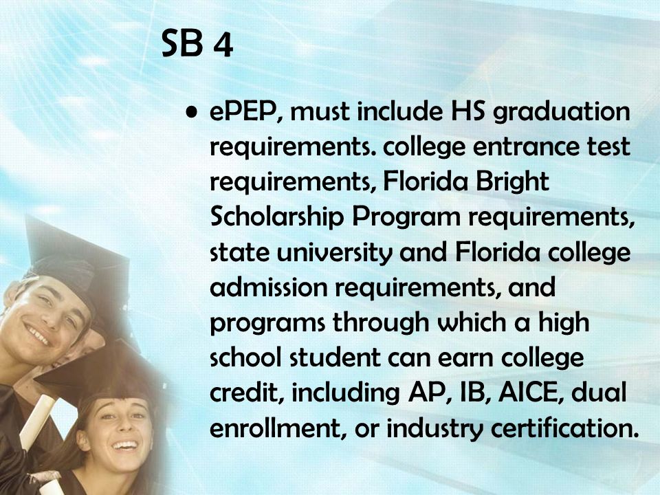 ePEP, must include HS graduation requirements.
