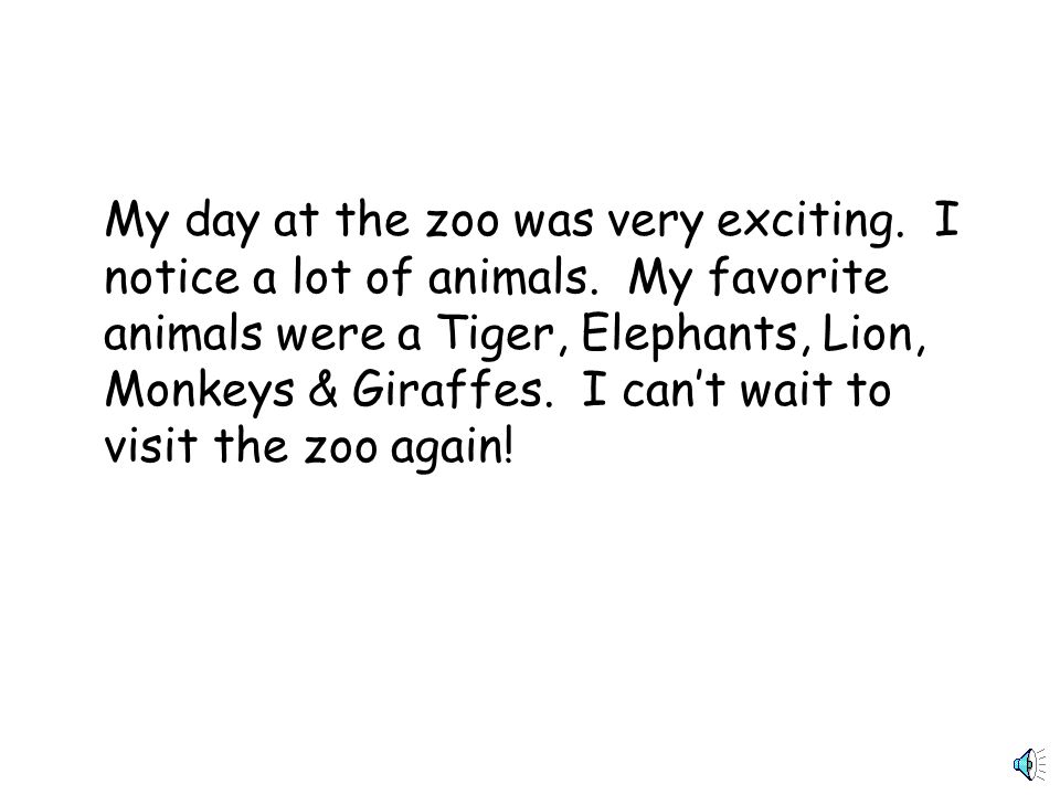 My Day At The Zoo By Aysiah Morgan