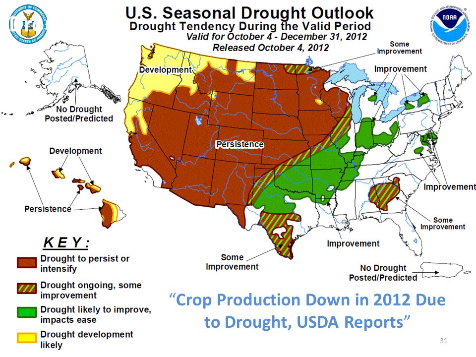 The risk of drought in garlic. USA Seasons. And 90% Forecast is accurate..