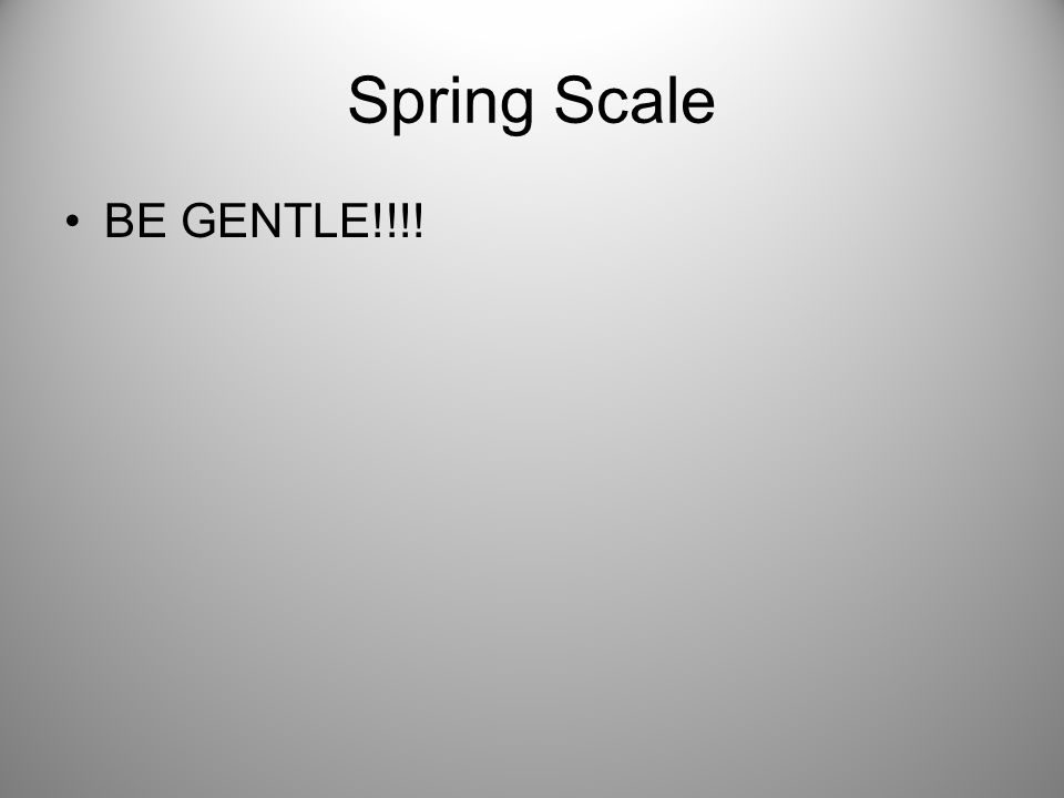 Spring Scale BE GENTLE!!!!
