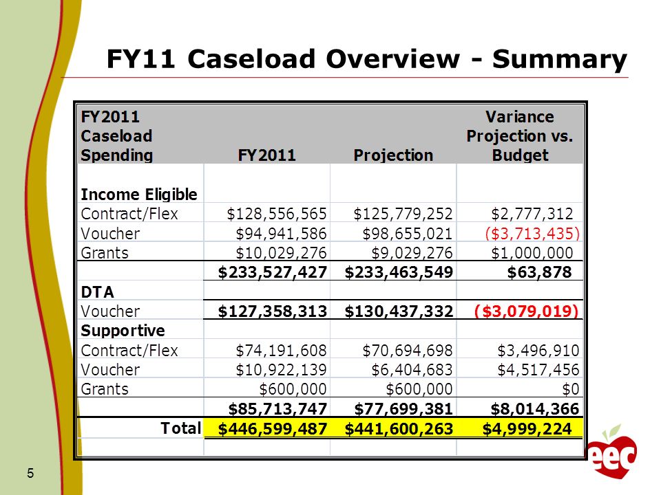 FY11 Caseload Overview - Summary 5