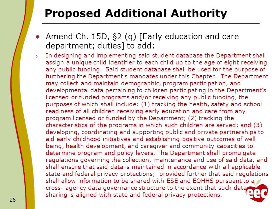 Proposed Additional Authority Amend Ch.