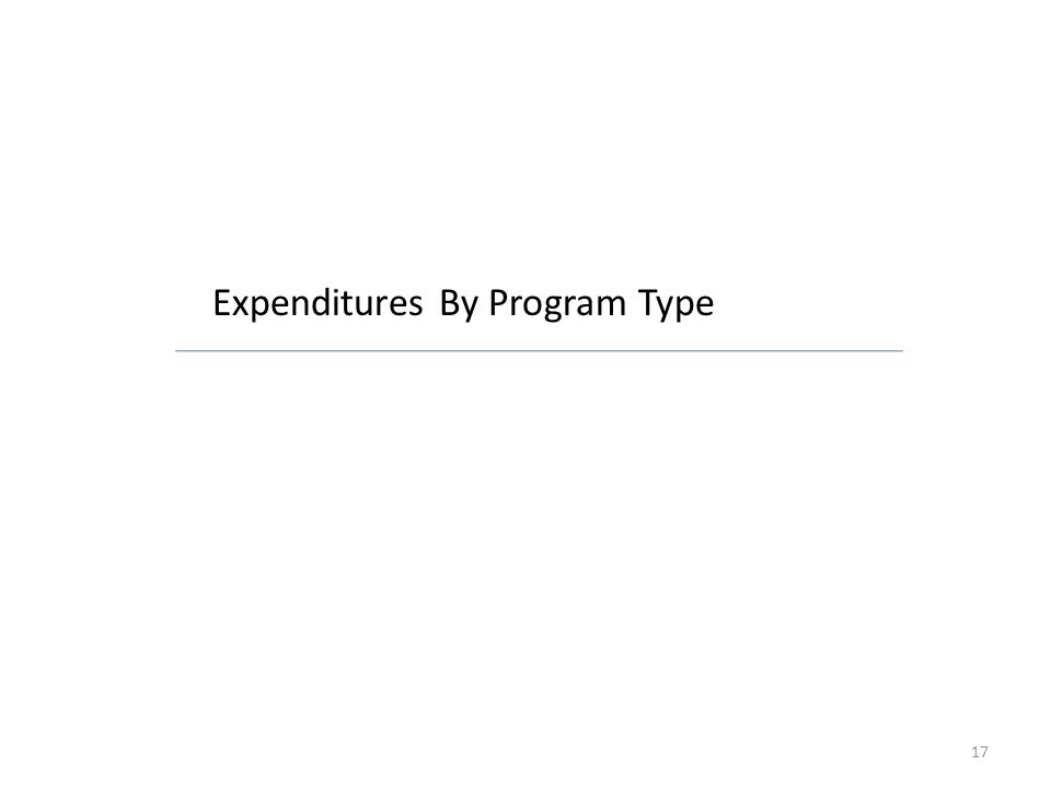 Expenditures By Program Type 17