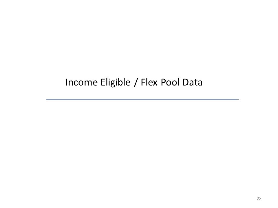 Income Eligible / Flex Pool Data 28