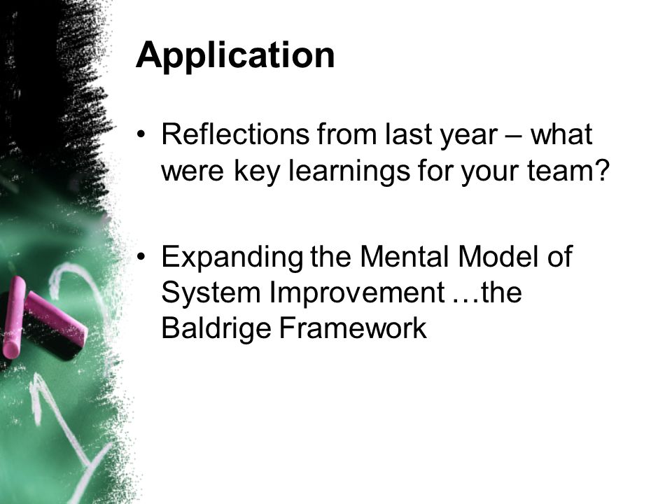 Application Reflections from last year – what were key learnings for your team.