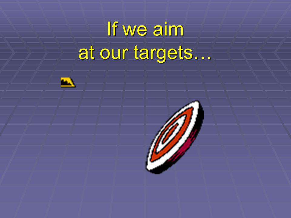 If we aim at our targets…