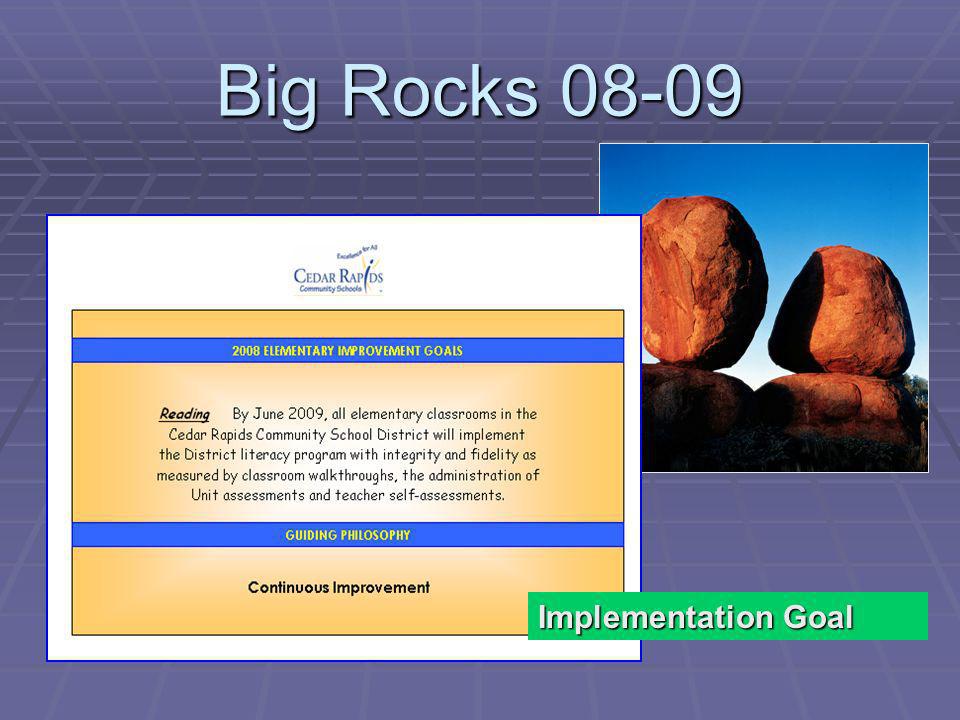 Big Rocks Implementation Goal