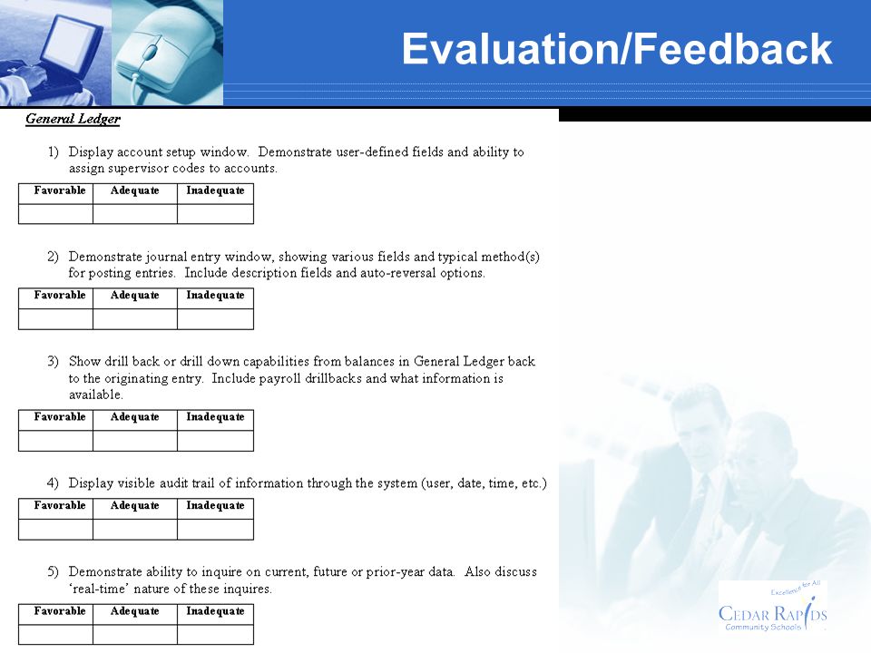 Evaluation/Feedback