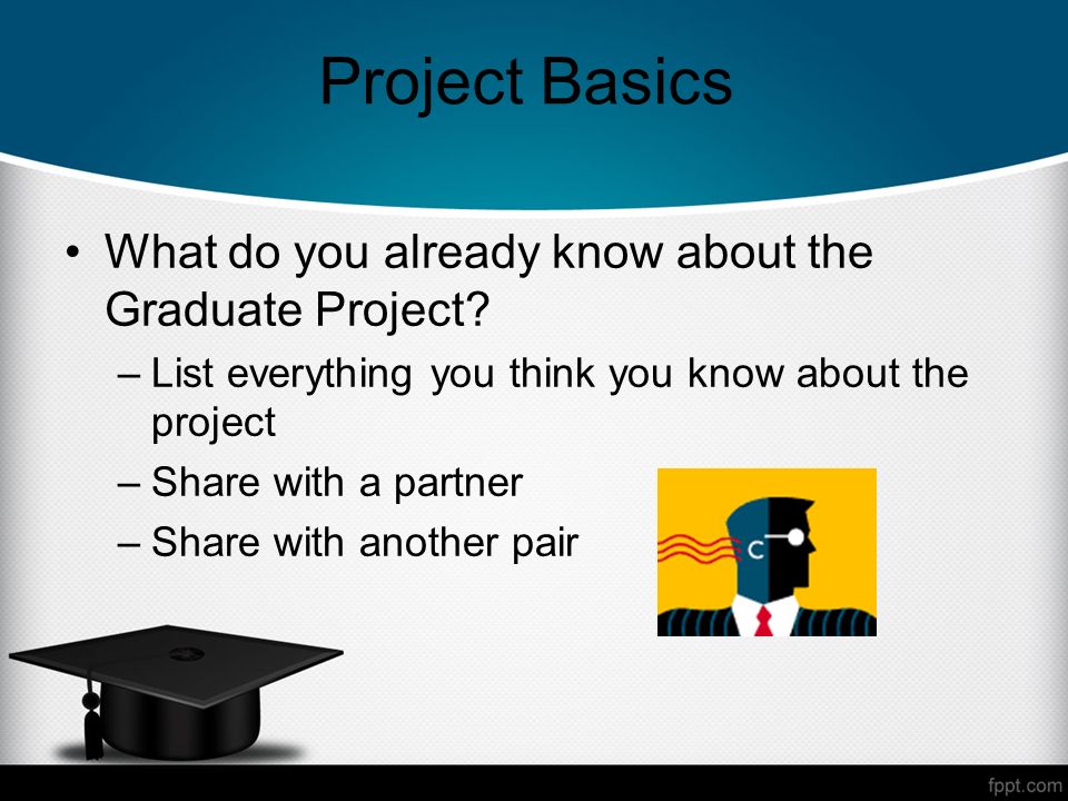 Project Basics What do you already know about the Graduate Project.