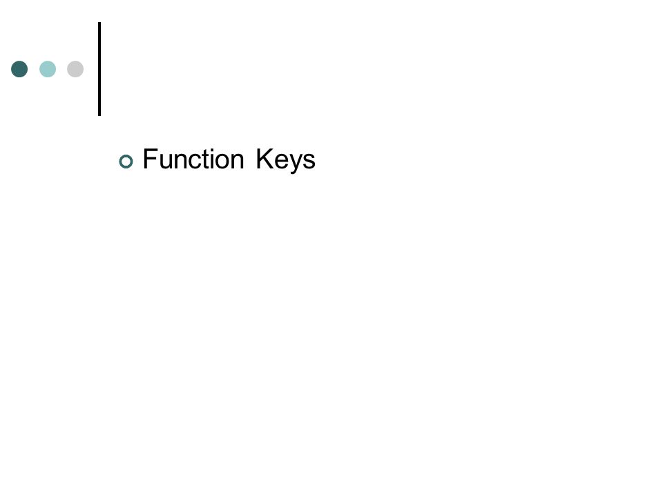 Function Keys