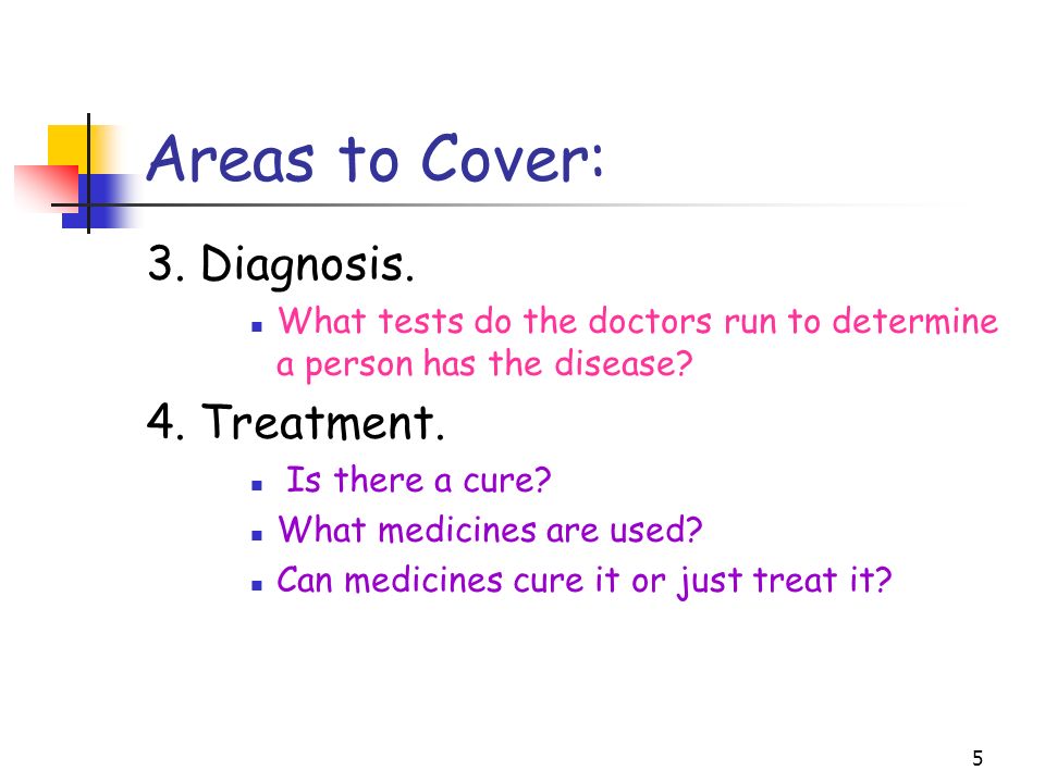5 Areas to Cover: 3. Diagnosis.
