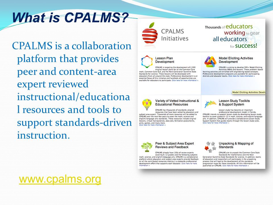 What is CPALMS.
