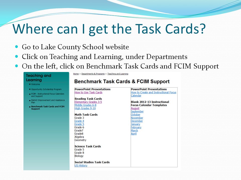 Where can I get the Task Cards.
