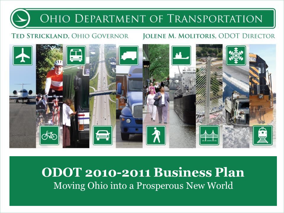 ODOT Business Plan Moving Ohio into a Prosperous New World