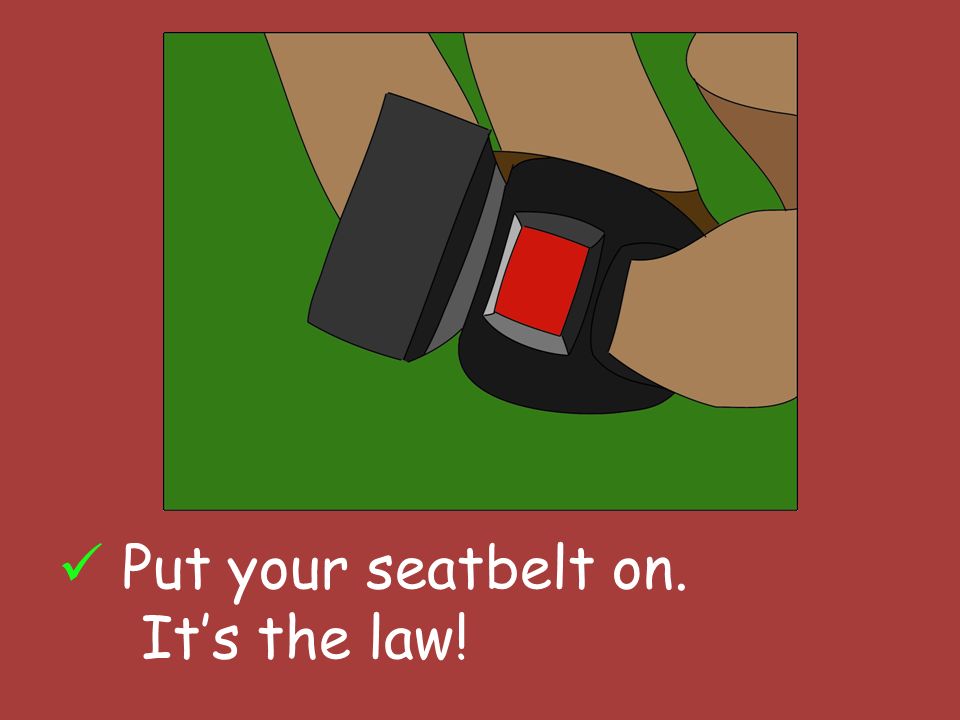 Put your seatbelt on. Its the law!