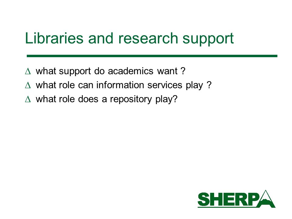 Libraries and research support what support do academics want .