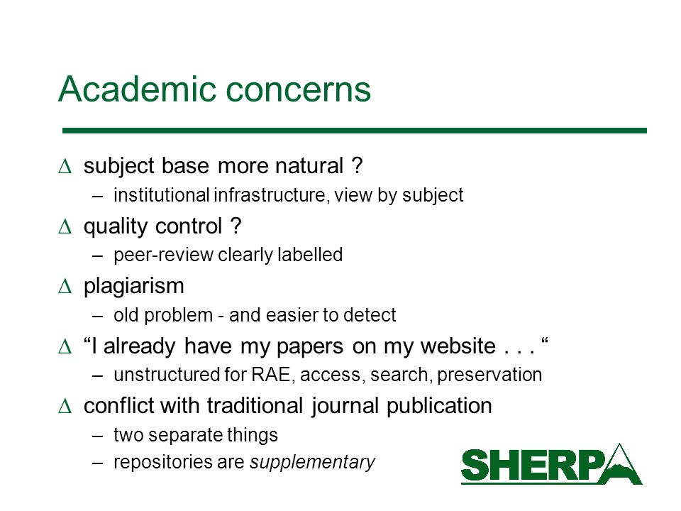 Academic concerns subject base more natural .