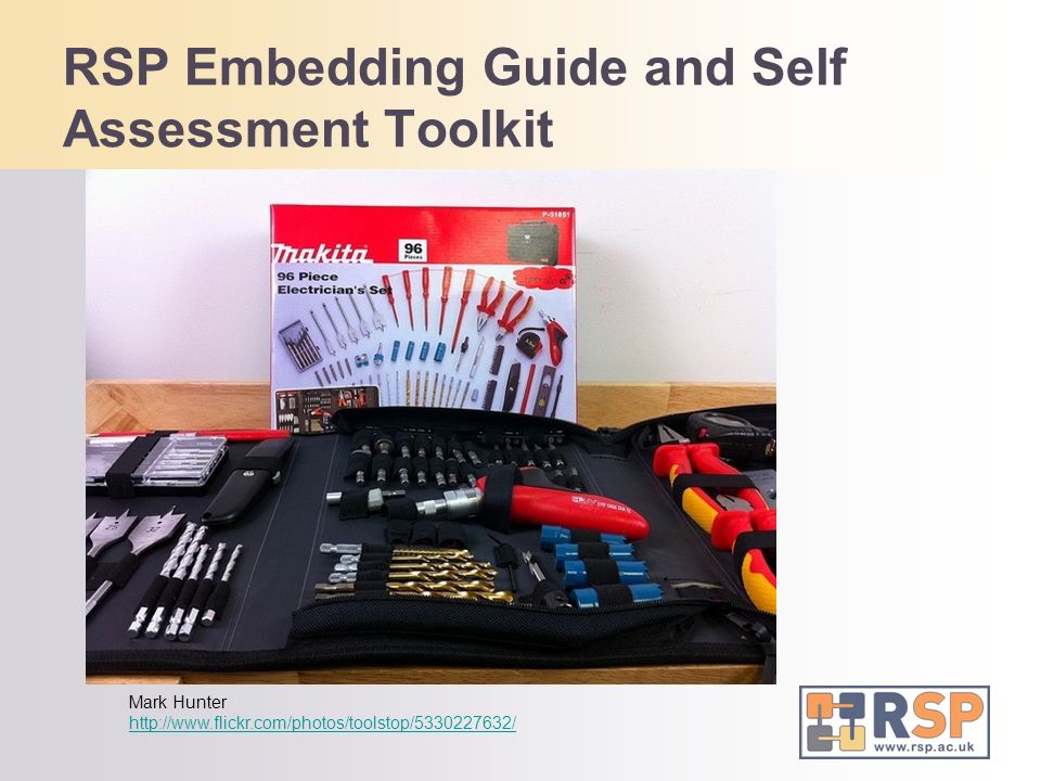 RSP Embedding Guide and Self Assessment Toolkit Mark Hunter