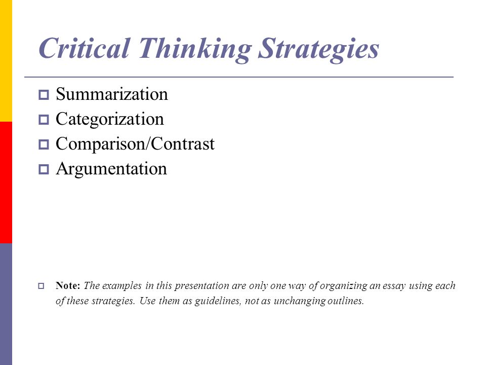 examples of organizational strategies in writing