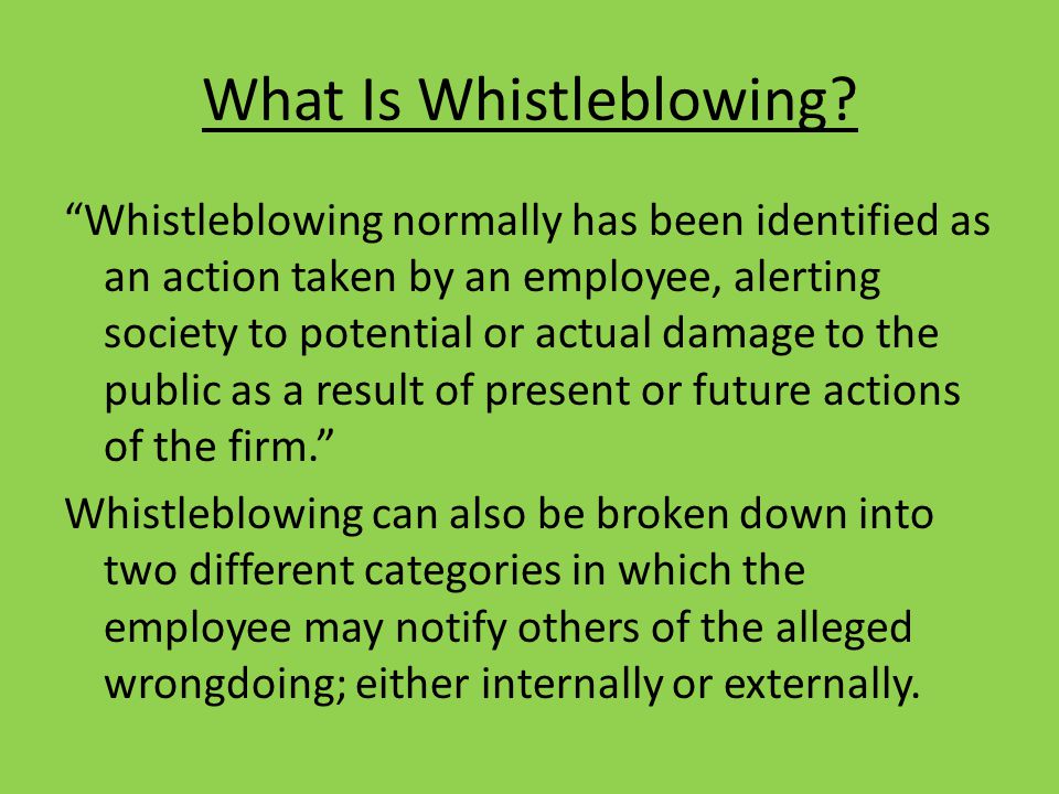what is whistleblowing in business? 2
