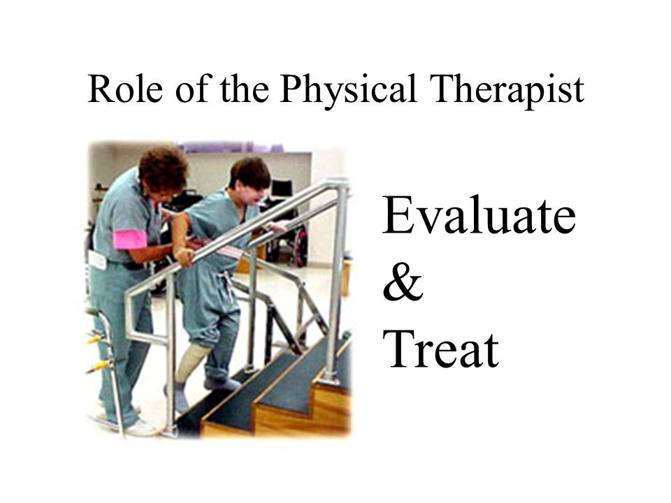 Role of the Physical Therapist Evaluate & Treat
