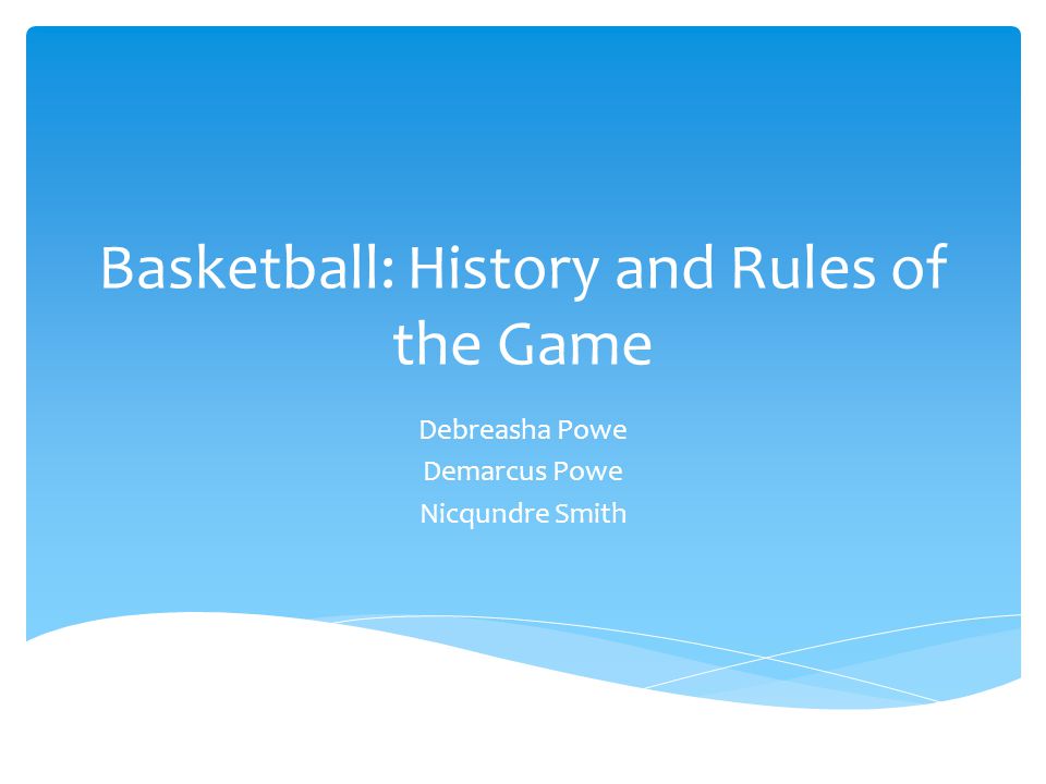 basketball history and rules and regulations