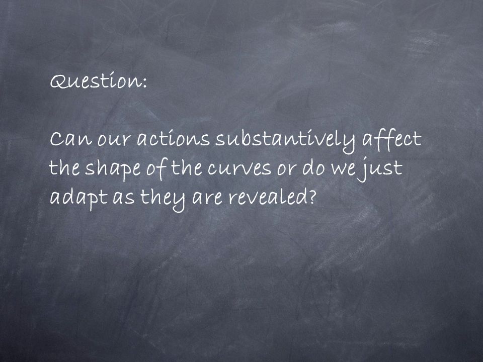 Question: Can our actions substantively affect the shape of the curves or do we just adapt as they are revealed
