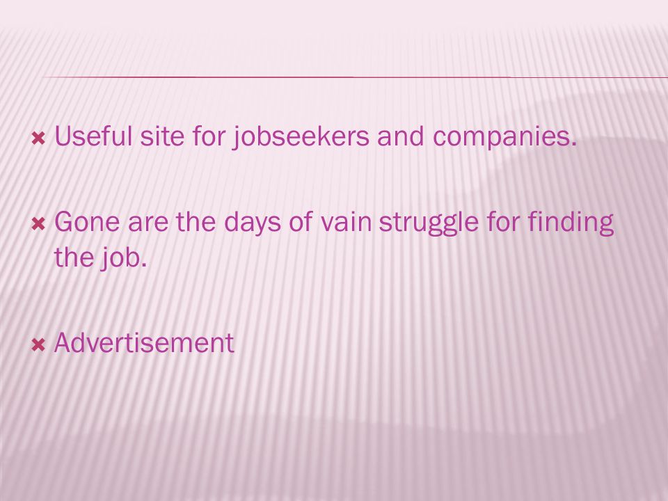  Useful site for jobseekers and companies.