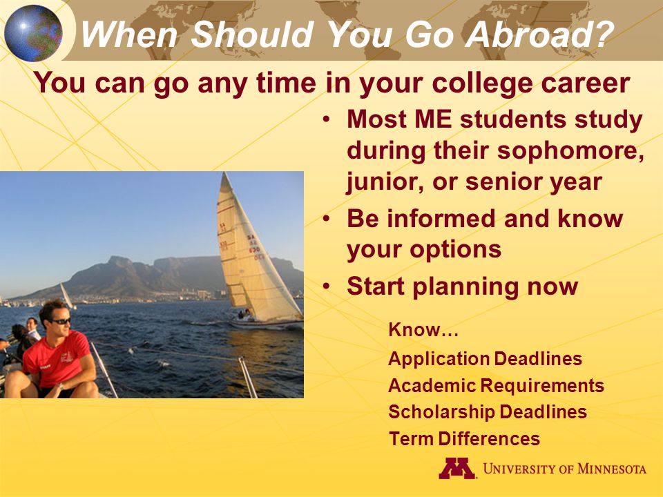 When Should You Go Abroad.