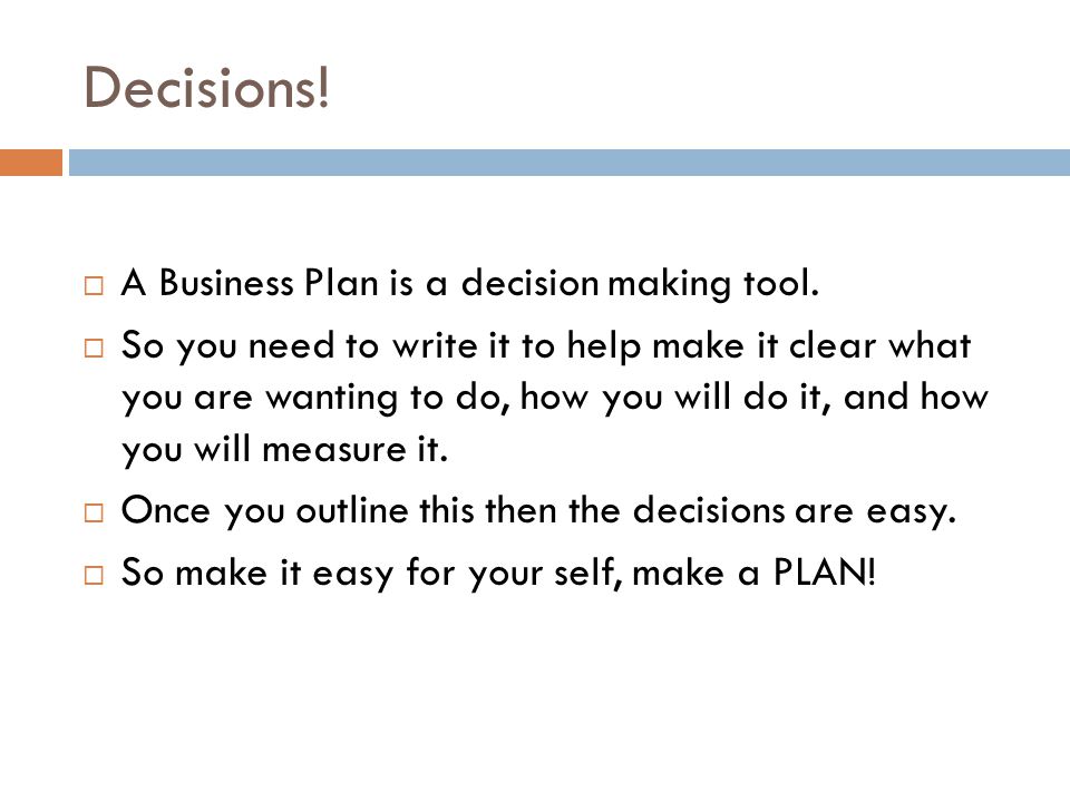 Creating A Solid Business Plan For Expansion Of A Restore By Joe A Business Plan Is A Decision Making Tool
