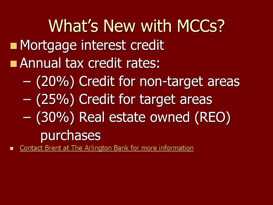 What’s New with MCCs.