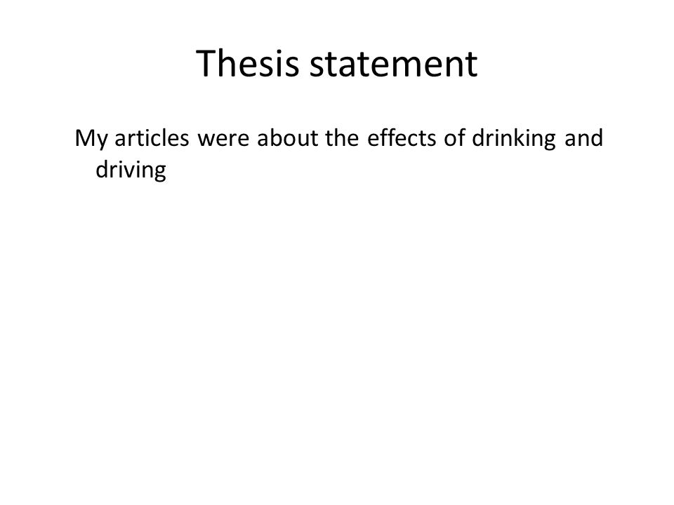 effects of drinking and driving essay drunk driving research proposal
