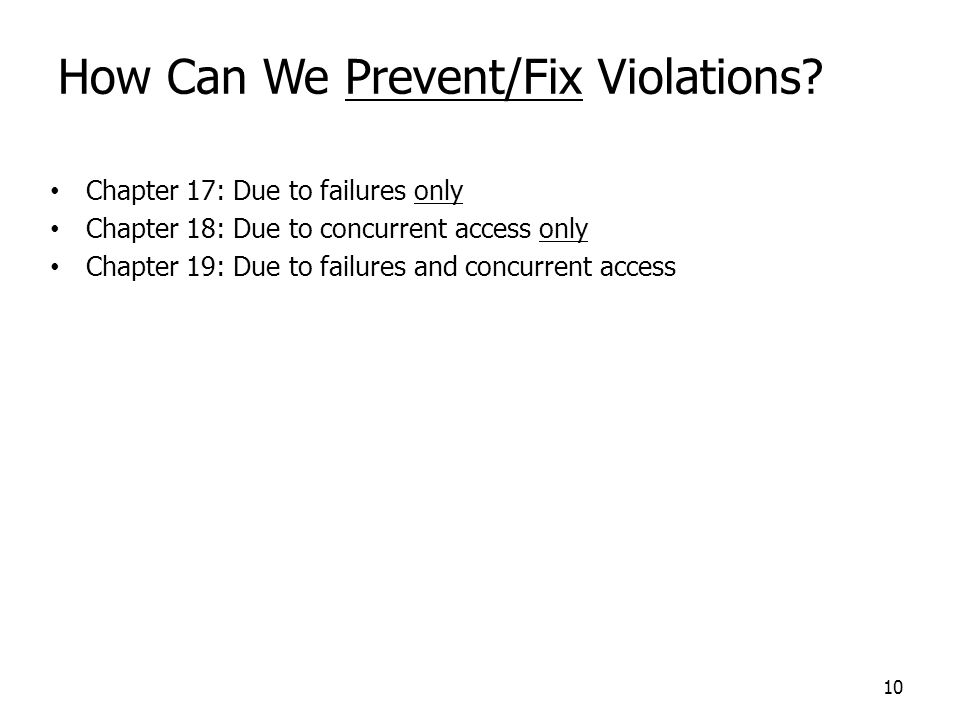 10 How Can We Prevent/Fix Violations.