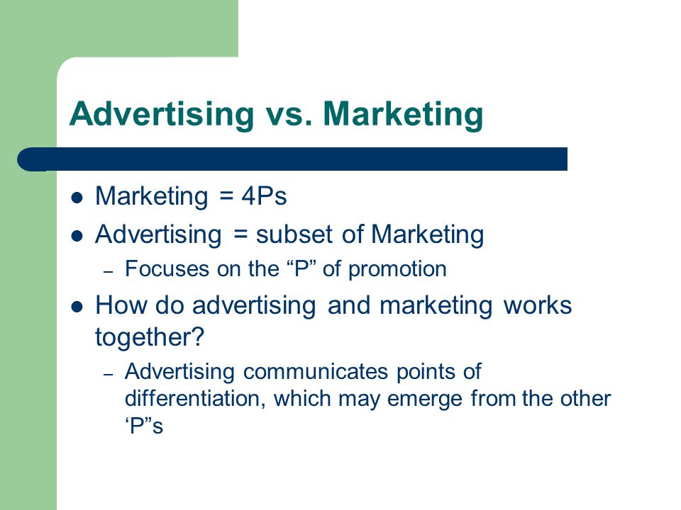 Advertising vs.