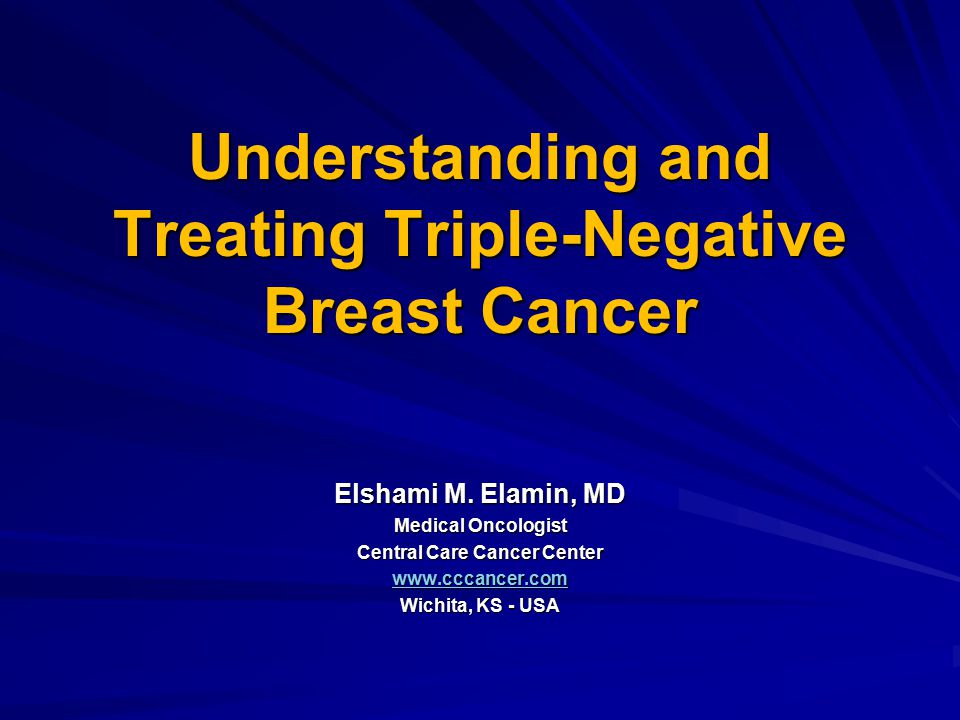 Understanding and Treating Triple-Negative Breast Cancer Elshami M.