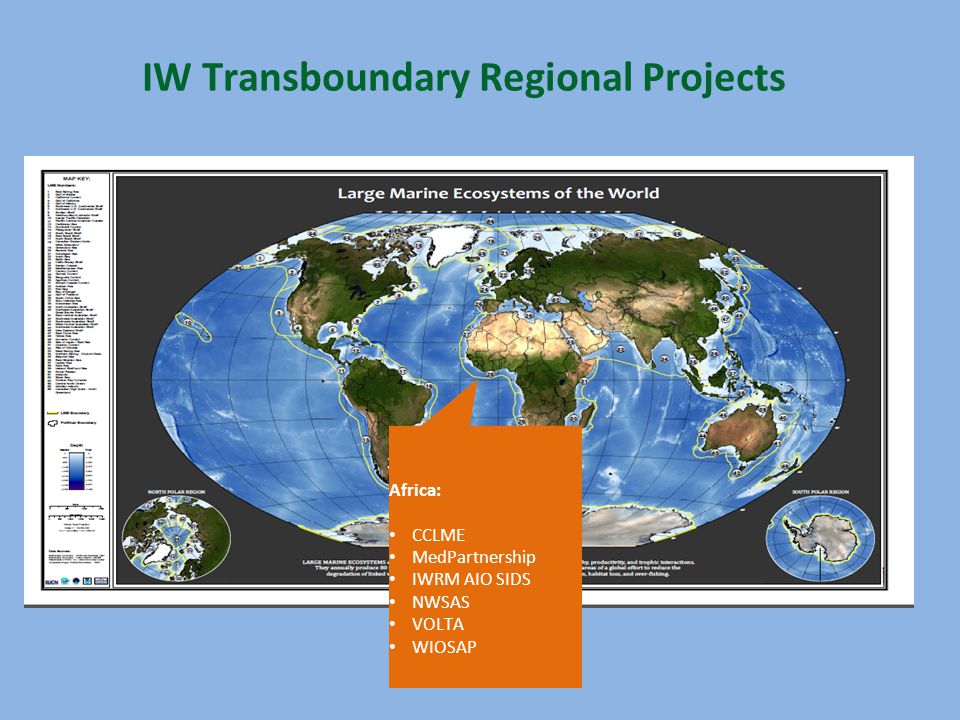 IW Transboundary Regional Projects Africa: CCLME MedPartnership IWRM AIO SIDS NWSAS VOLTA WIOSAP
