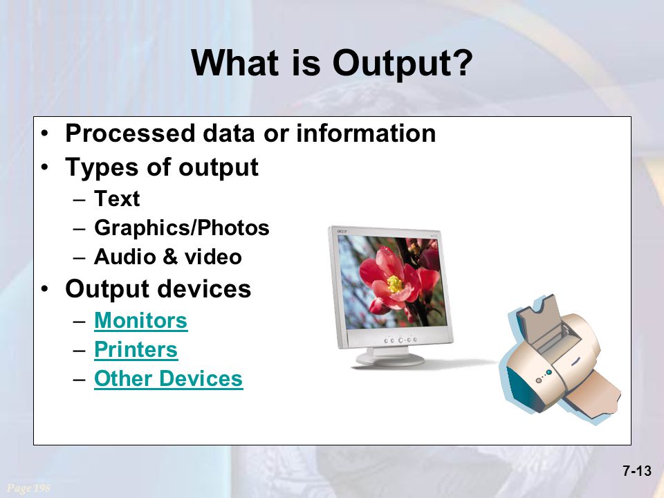 7-13 What is Output.
