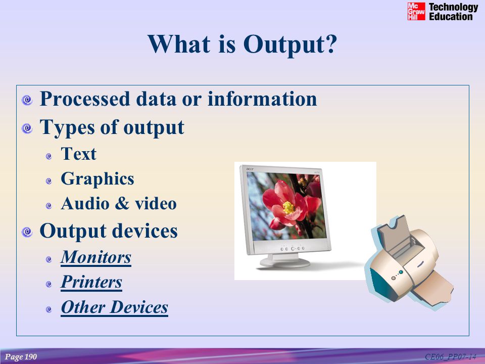 CE06_PP07-14 What is Output.