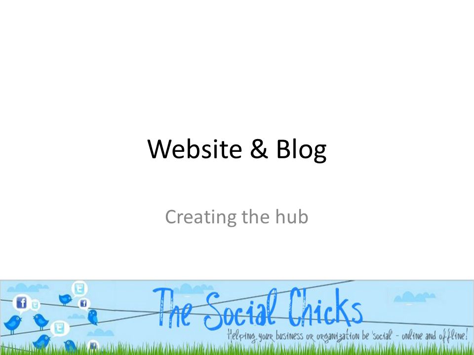 Website & Blog Creating the hub