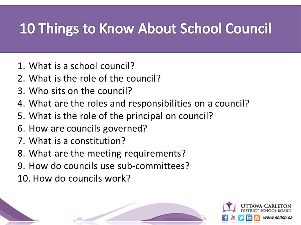 1.What is a school council. 2.What is the role of the council.