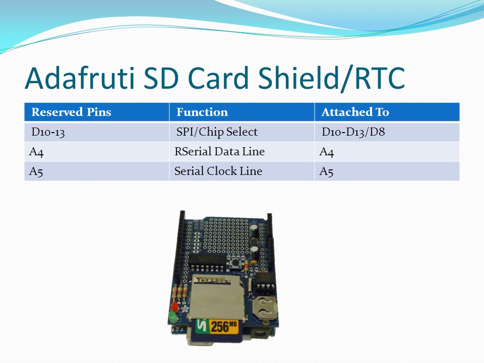 sensor list adafruit sd