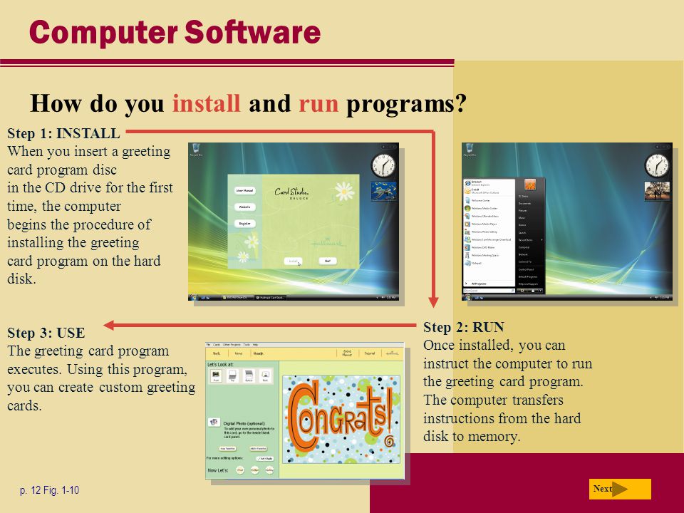 Computer Software How do you install and run programs.