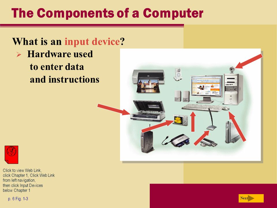 The Components of a Computer What is an input device.