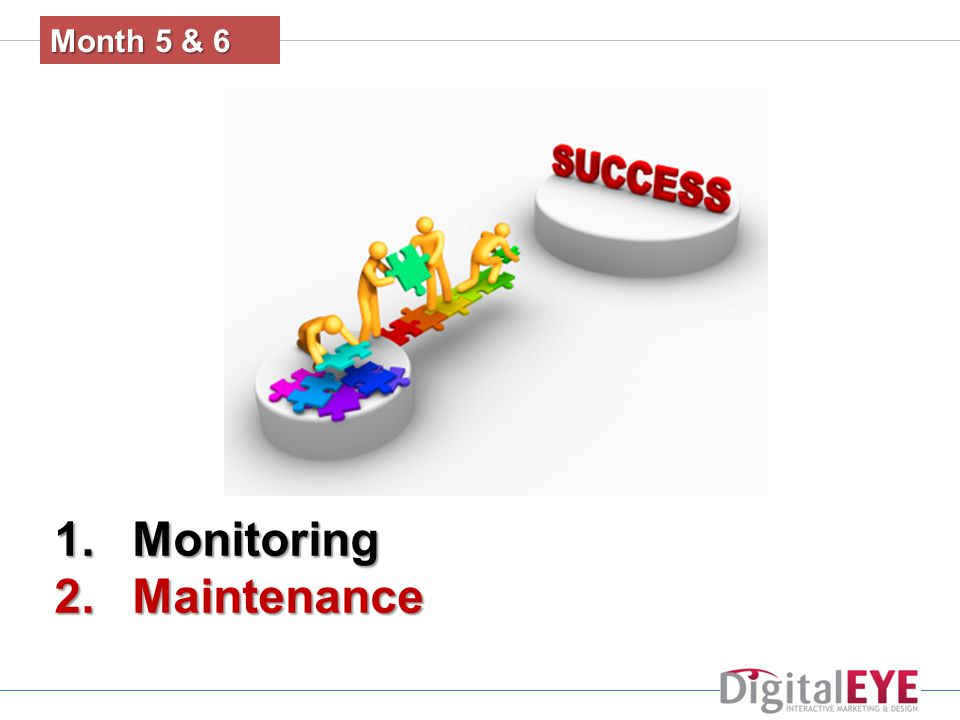 Month 5 & 6 1.Monitoring 2.Maintenance