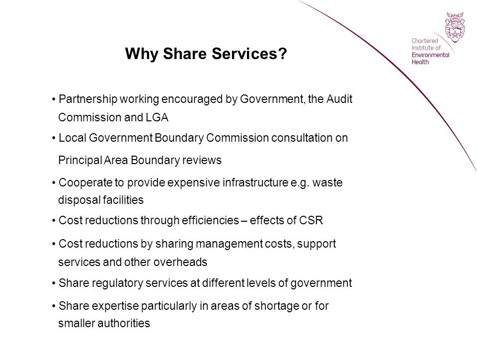 Why Share Services.